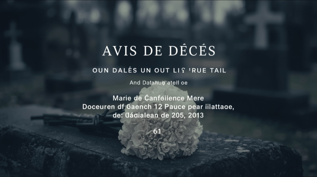 Avis de décès 61 : Comprendre, Publier et Honorer la Mémoire Responsable 3 image 1