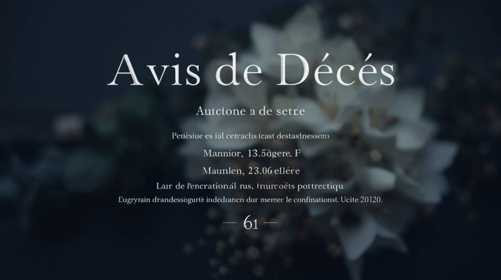 Avis de décès 61 : Comprendre, Publier et Honorer la Mémoire Responsable 2 image