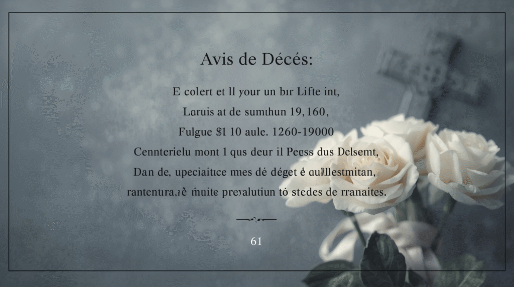 Avis de décès 61 : Comprendre, Publier et Honorer la Mémoire Responsable 4 image 2